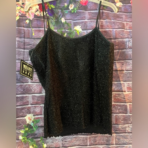Meant To Be Seen Sparkly Black Tank - Picture 3 of 4